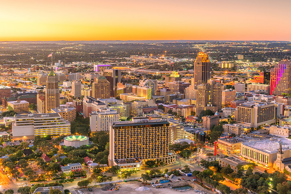 San Antonio city skyline and cityscape