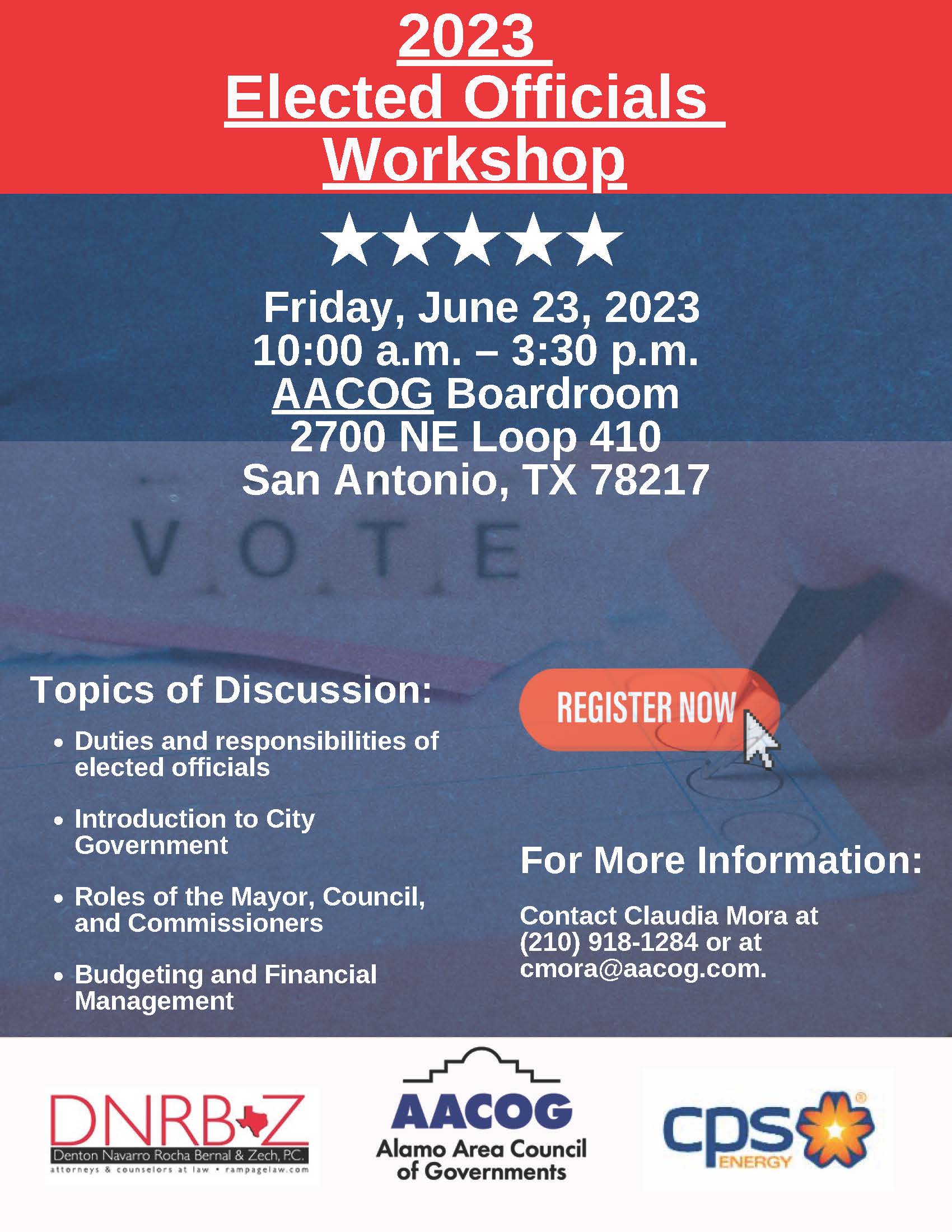 2023 Elected Officials Workshop