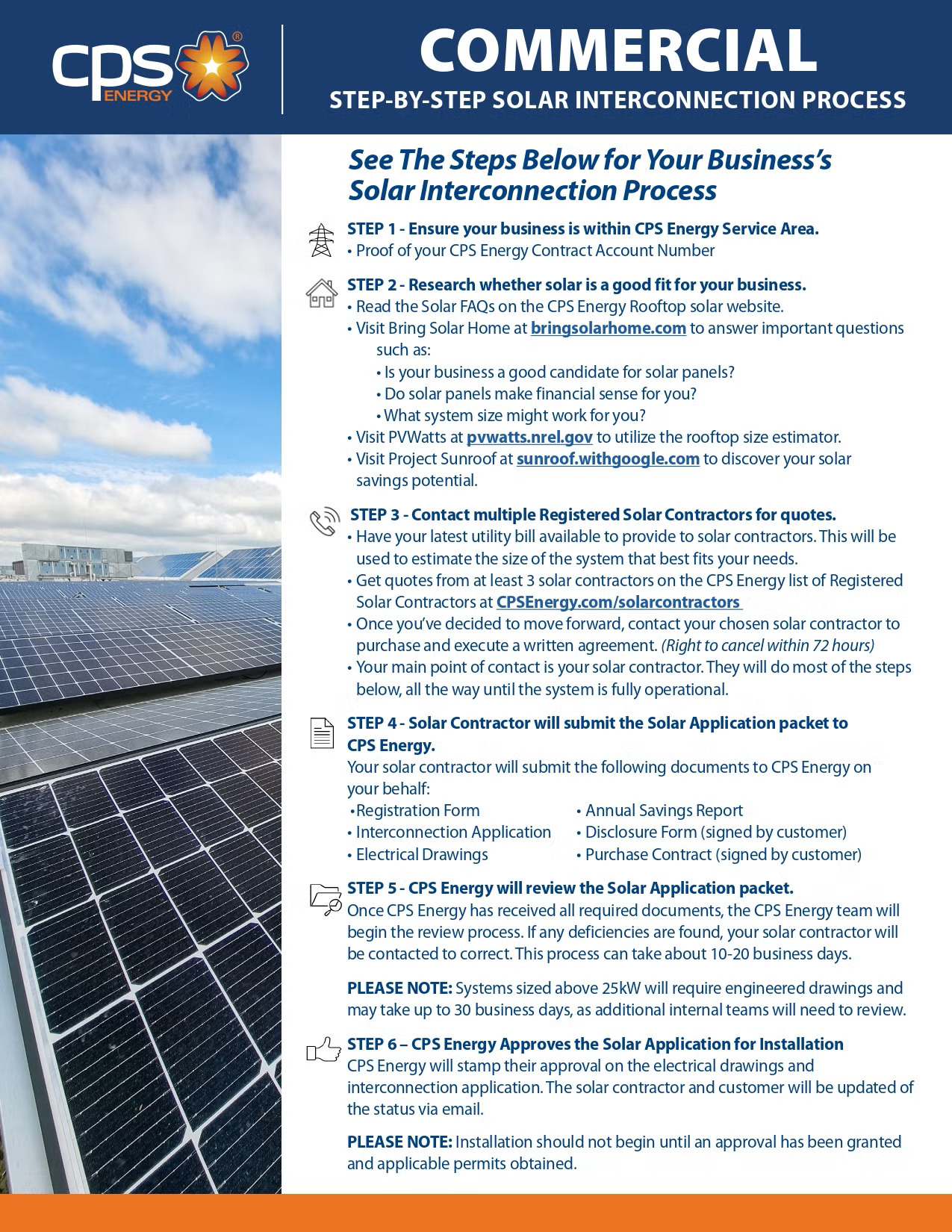 commercial solar processes