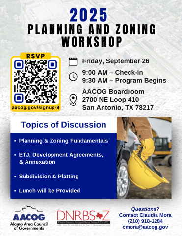 Sept. 26 Planning and Zoning Workshop 2025